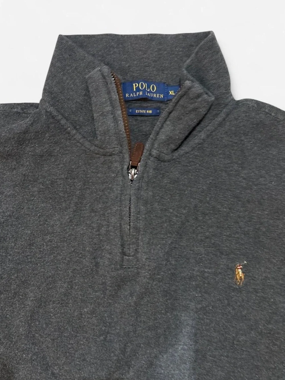 Polo by Ralph Lauren Charcoal Gray Quarter-Zip Pullover